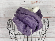 Minky Marble Grape and Ivory Sherpa Infinity