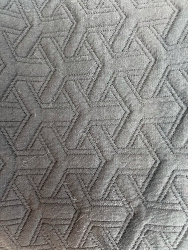 Quilted Knit Black and Ivory Sherpa Infinity