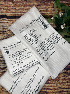 Handwritten Recipe Kitchen Towel