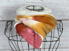 Sunset Tie Dye Knit and Ivory Sherpa Infinity