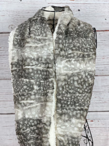 Fawn Grey and Ivory Sherpa Infinity
