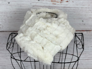 Minky Ivory Chinchilla and Ivory Sherpa Infinity