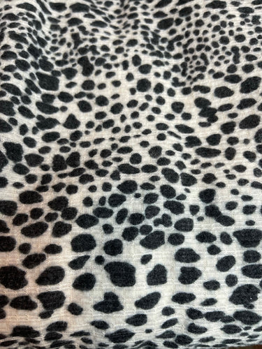 Cheetah Knit and Ivory Sherpa Infinity