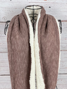 Clay Sweater Knit and Ivory Sherpa Infinity