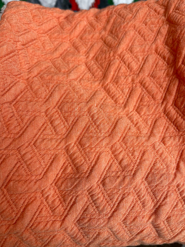 Quilted Knit Clementine and Ivory Sherpa Infinity