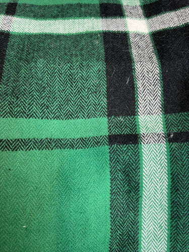 Green Plaid and Ivory Sherpa Infinity