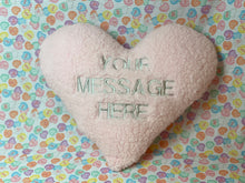 BerkSherps Custom Sherpa Conversation Heart Pillow