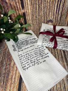 Handwritten Recipe Kitchen Towel