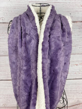 Minky Marble Grape and Ivory Sherpa Infinity