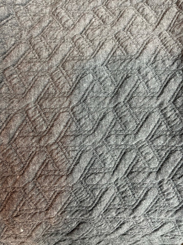 Quilted Knit Grey and Ivory Sherpa Infinity