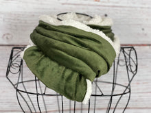 Olive Corduroy and Ivory Sherpa Infinity
