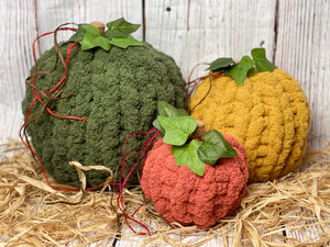 Sherpa Pumpkin in Teal Size Medium