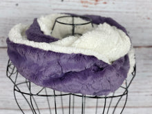 Minky Marble Grape and Ivory Sherpa Infinity