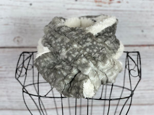 Fawn Grey and Ivory Sherpa Infinity