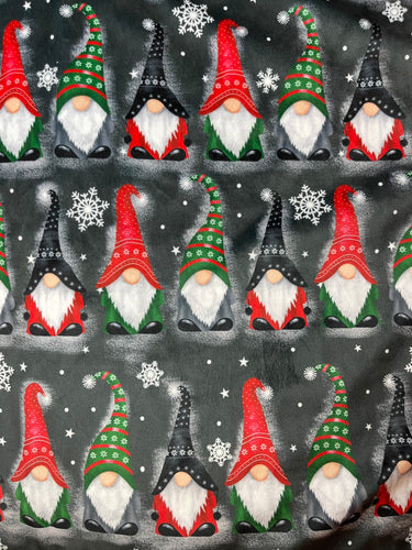 Holiday Gnome Minky with Ivory Sherpa - BerkSherps XL Sherpa Cuddler