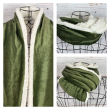 Olive Corduroy and Ivory Sherpa Infinity